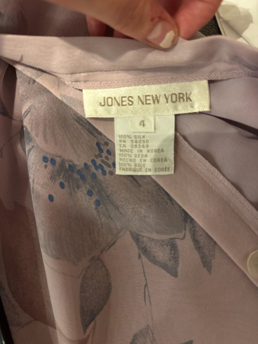 Vintage Jones New York 100% Silk Skirt Size 4 - Picture 4 of 4